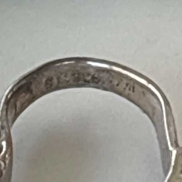 925 sterling silver Inside Out Hoop earrings turquoise infinity cowgirl western - Picture 6 of 8